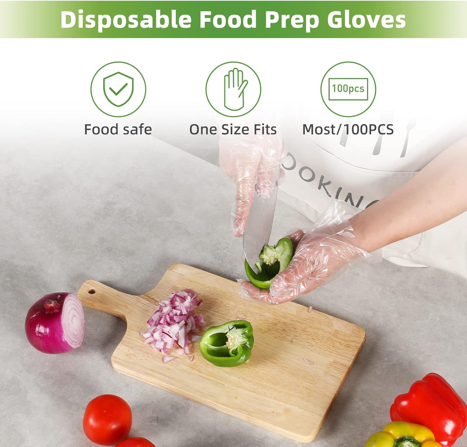 100 Pcs Plastic Disposable Glo - Rubber Glove Cleaning のレビューと価格