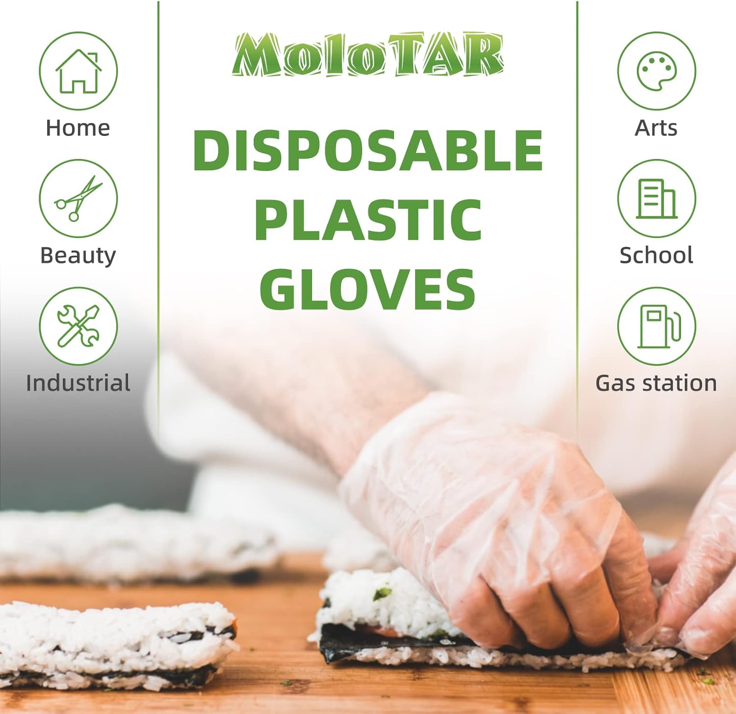 100 Pcs Plastic Disposable Glo - Rubber Glove Cleaning のレビューと価格