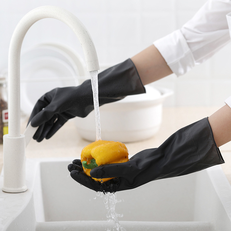 1 Pair Black Gloves Home Washi - Dish Glove Rubber のレビューと価格