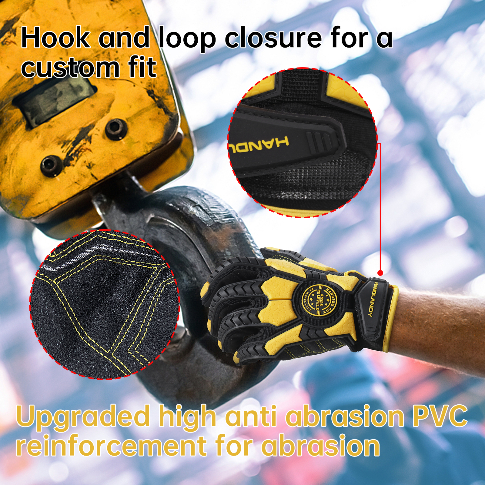 Heavy Duty Work Gloves, Cut 6  - Work Glove Impact のレビューと価格