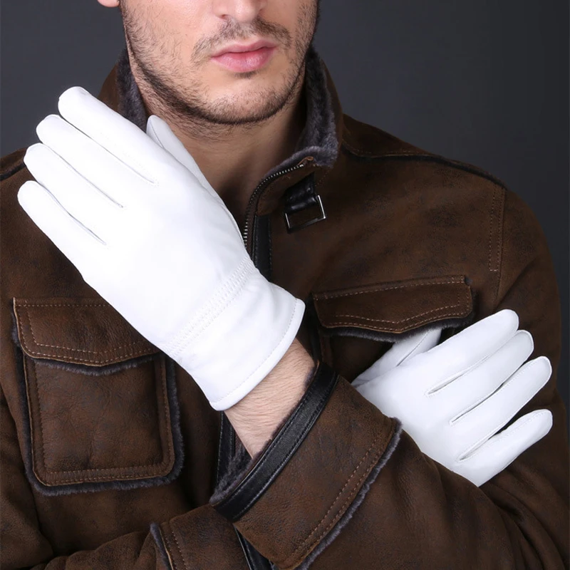 2025 Winter Genuine Leather Wh - Leather Driving Glove のレビューと価格
