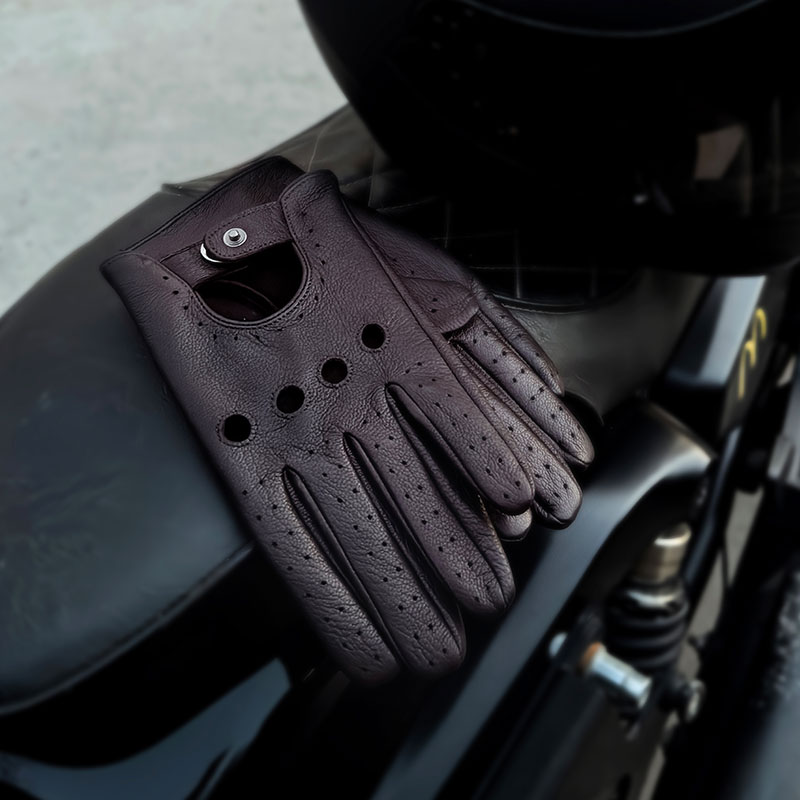 Genuine Leather Gloves for Men - Leather Driving Glove のレビューと価格