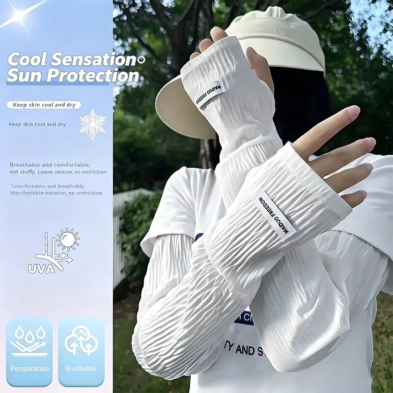Summer Loose Ice Silk Uv Prote - Fingerless Glove Knit のレビューと価格