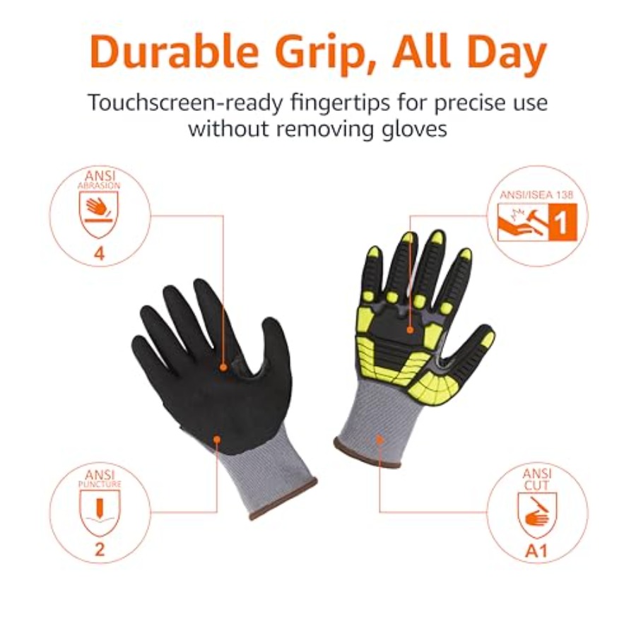 Safety work gloves for industr - Work Glove Impact のレビューと価格