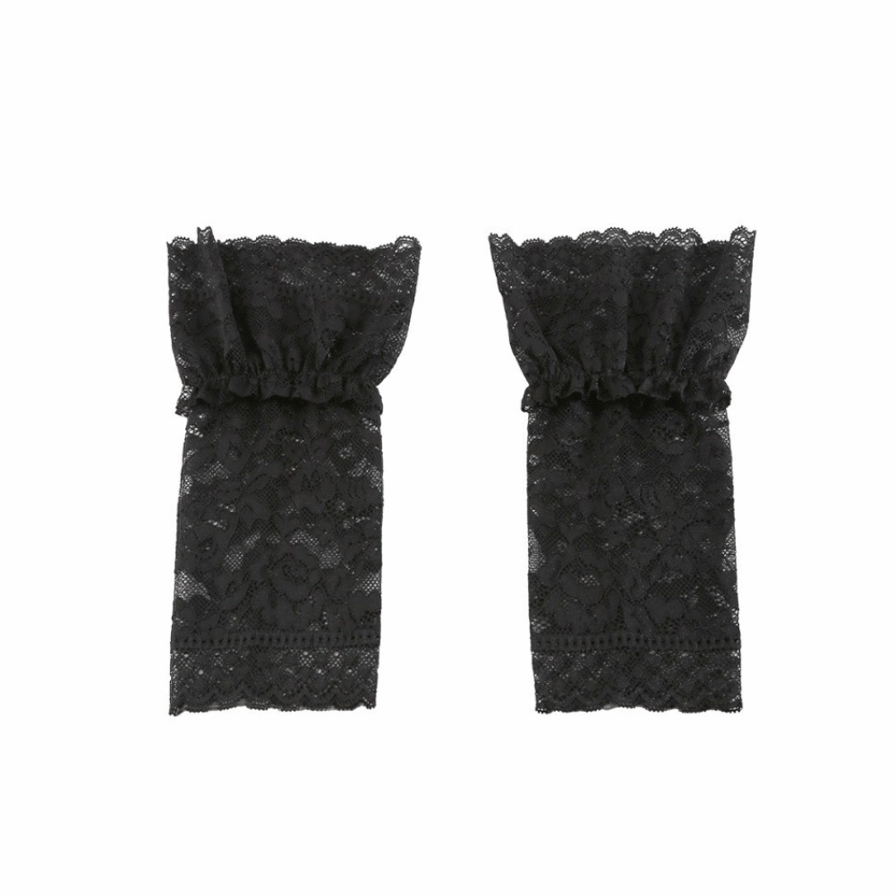 Lace Ruffles Pleated Detachabl - Fingerless Glove Knit のレビューと価格
