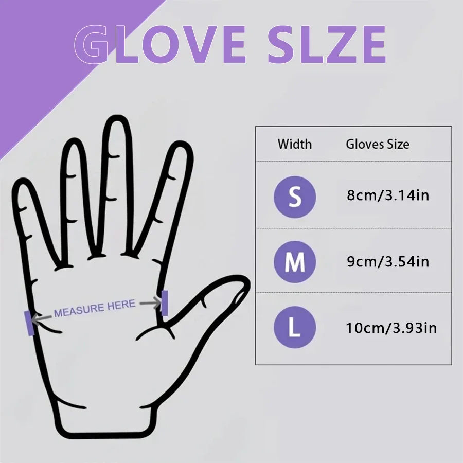 10/20/50/100PCS Purple Disposa - Nitrile Mechanic Glove のレビューと価格