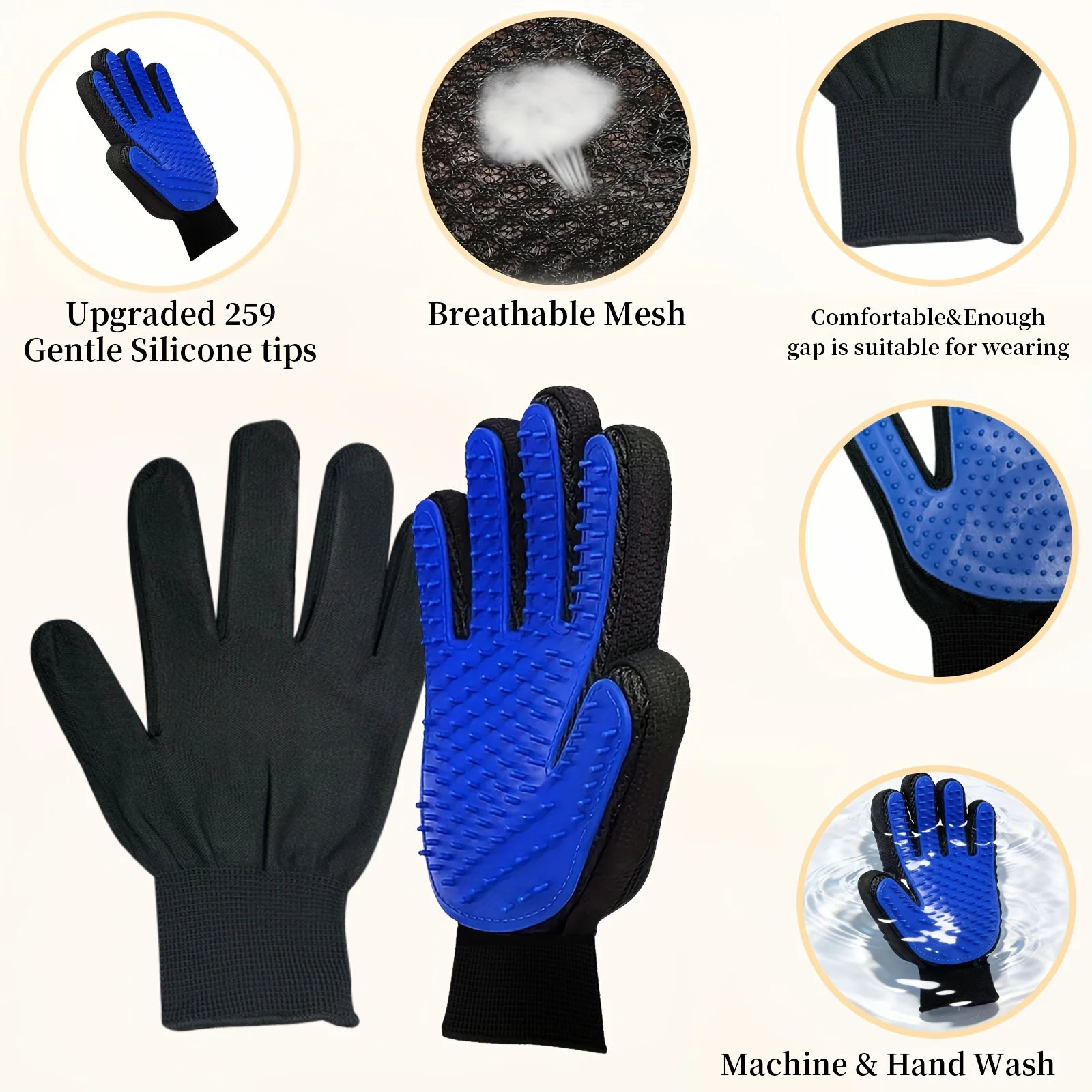 Pet Gloves Cat Grooming Gloves - Rubber Glove Cleaning のレビューと価格