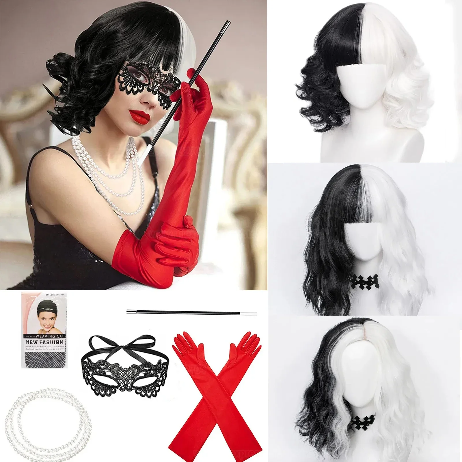 Anime Cruella de Vil Cosplay W - Heat Resistant Glove のレビューと価格