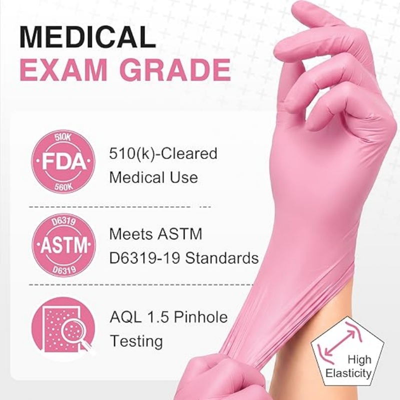 Pink Nitrile Disposable Gloves - Nitrile Mechanic Glove のレビューと価格