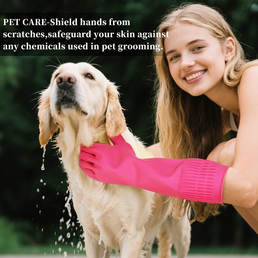 15-Inch Reusable Rubber Gloves - Rubber Glove Cleaning のレビューと価格