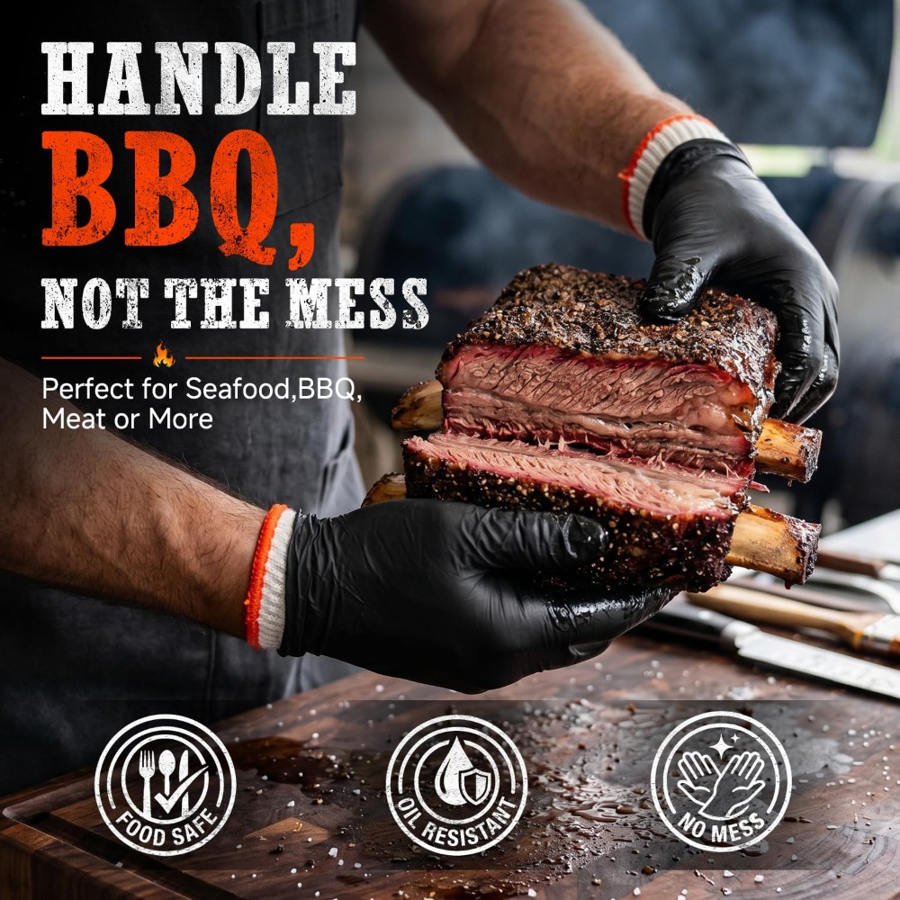 BBQ Gloves 50 Disposable Nitri - Heat Resistant Glove のレビューと価格