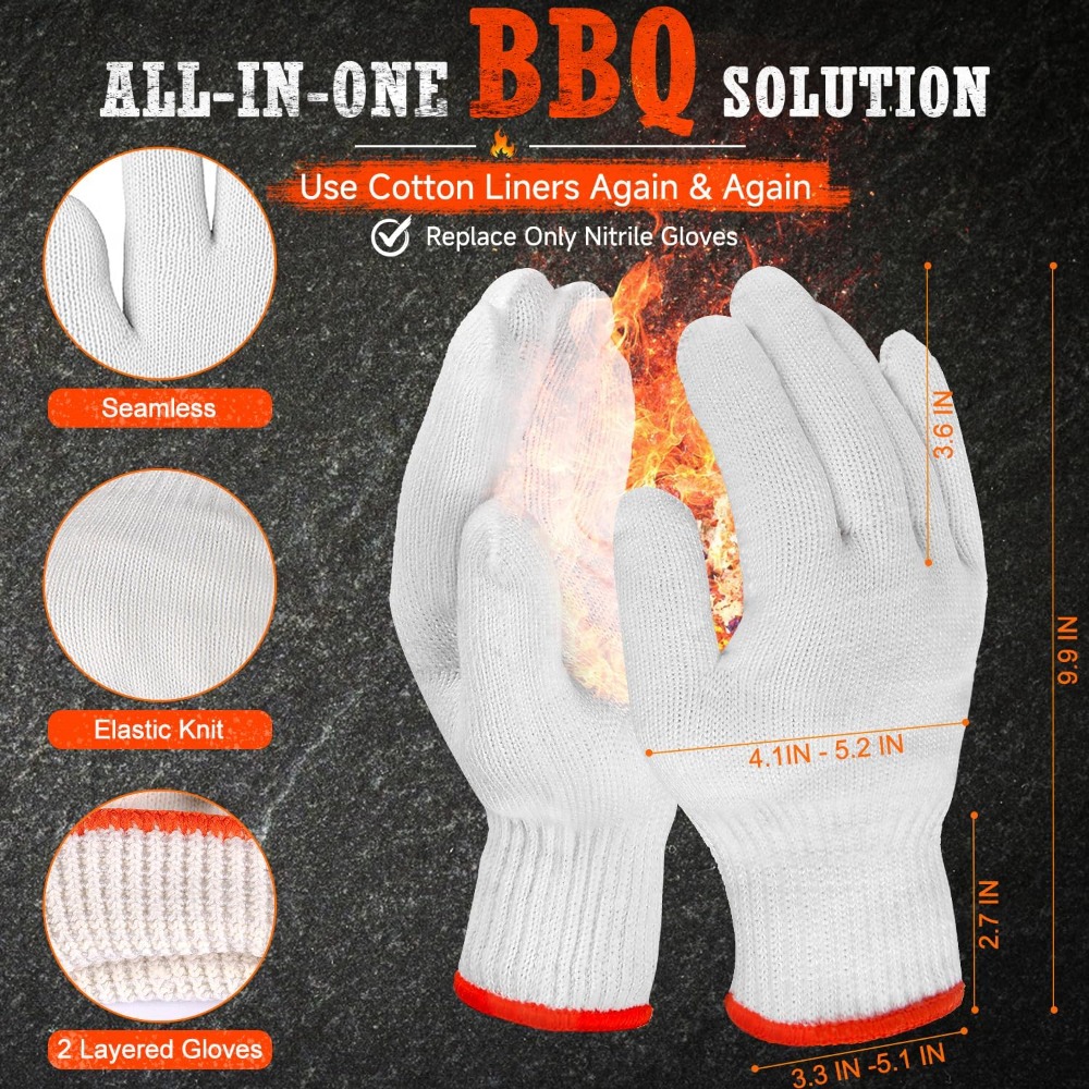 BBQ Gloves 50 Disposable Nitri - Heat Resistant Glove のレビューと価格