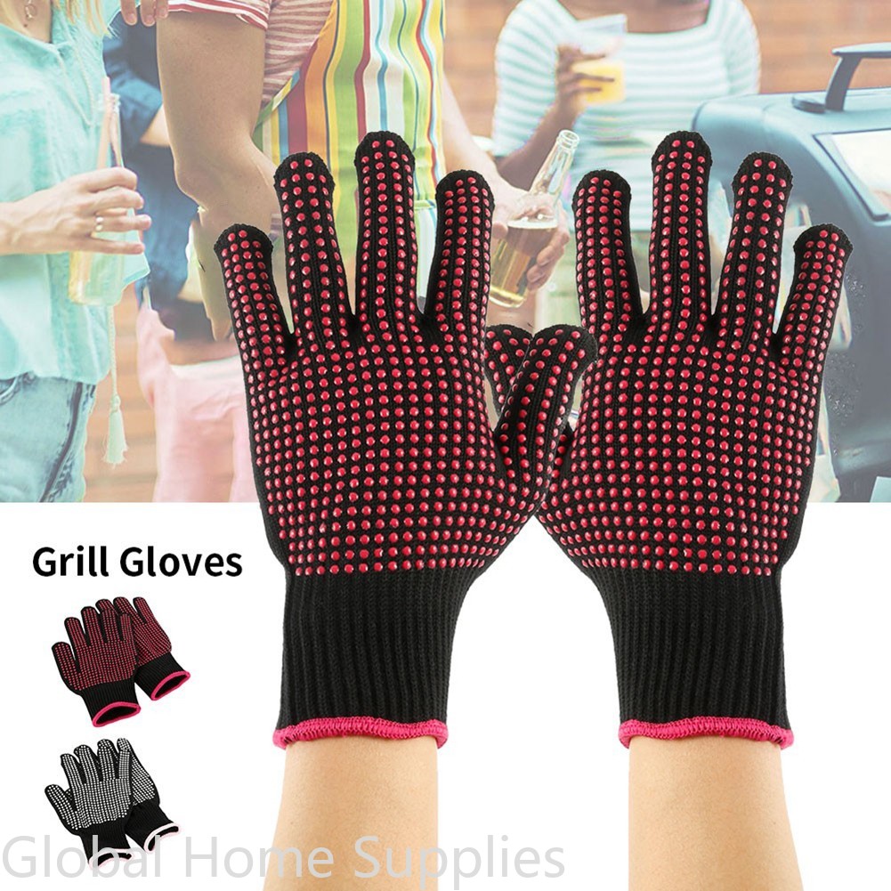 Barbecue Anti-scald Gloves Mic - Oven Mitt Silicone のレビューと価格