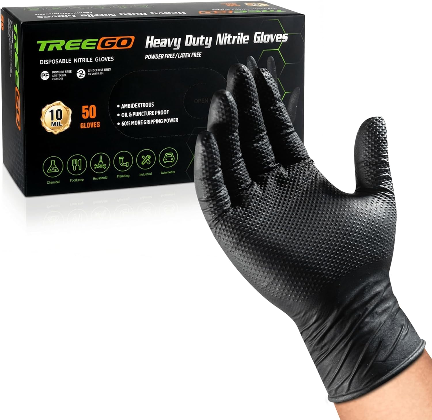 10 Mil Nitrile Gloves Large -  - Nitrile Mechanic Glove のレビューと価格