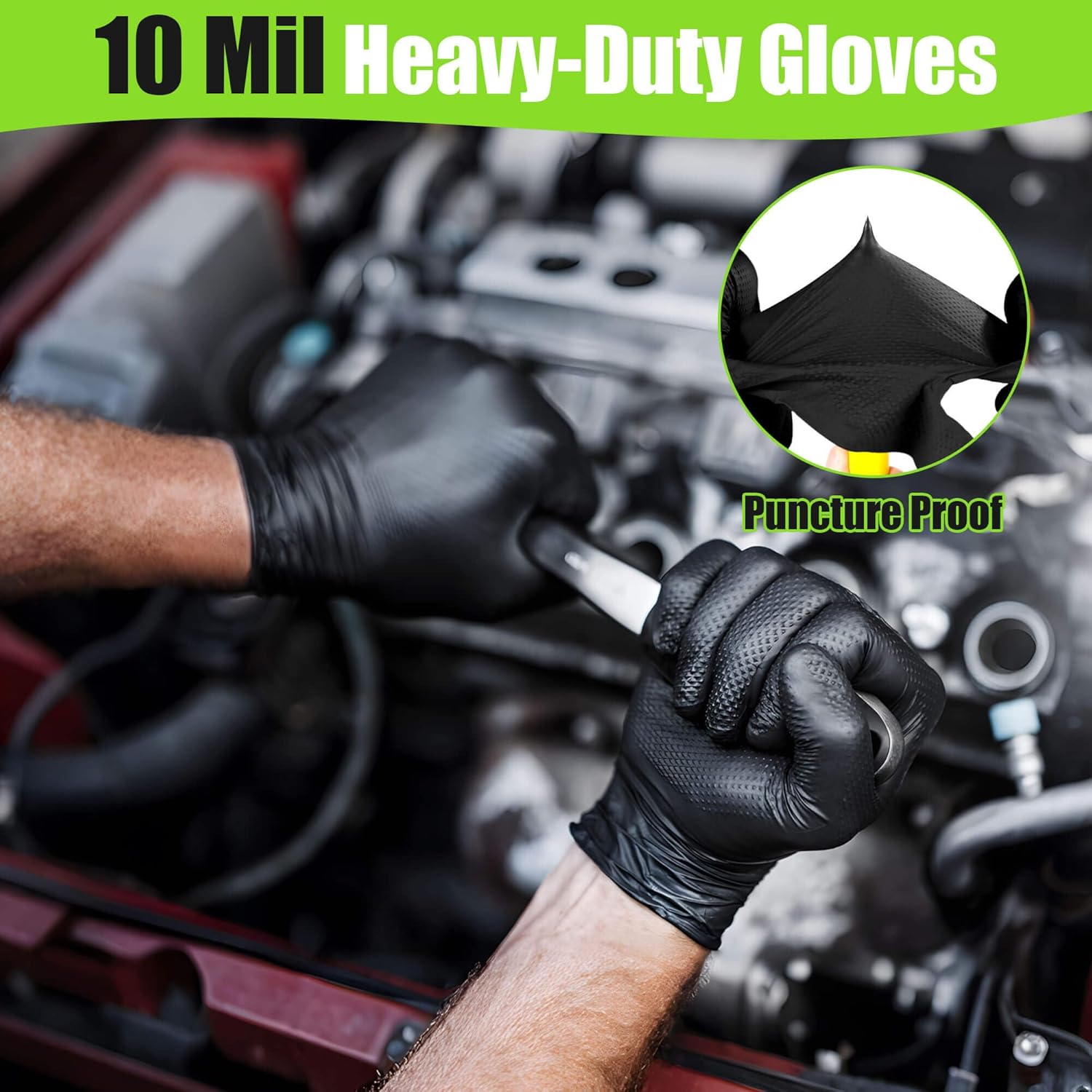 10 Mil Nitrile Gloves Large -  - Nitrile Mechanic Glove のレビューと価格