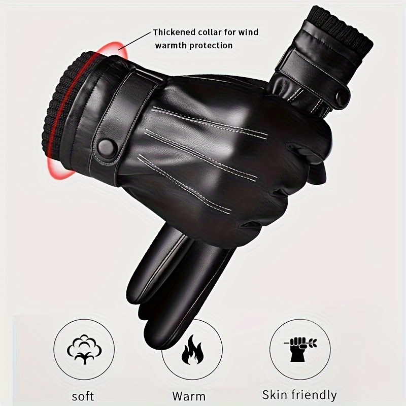 1Pair Winter Gloves Warm Drivi - Leather Driving Glove のレビューと価格