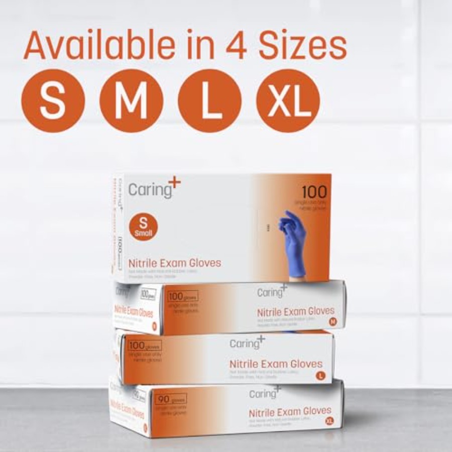 Caring Nitrile Exam Gloves, Bl - Exam Glove Nitrile のレビューと価格