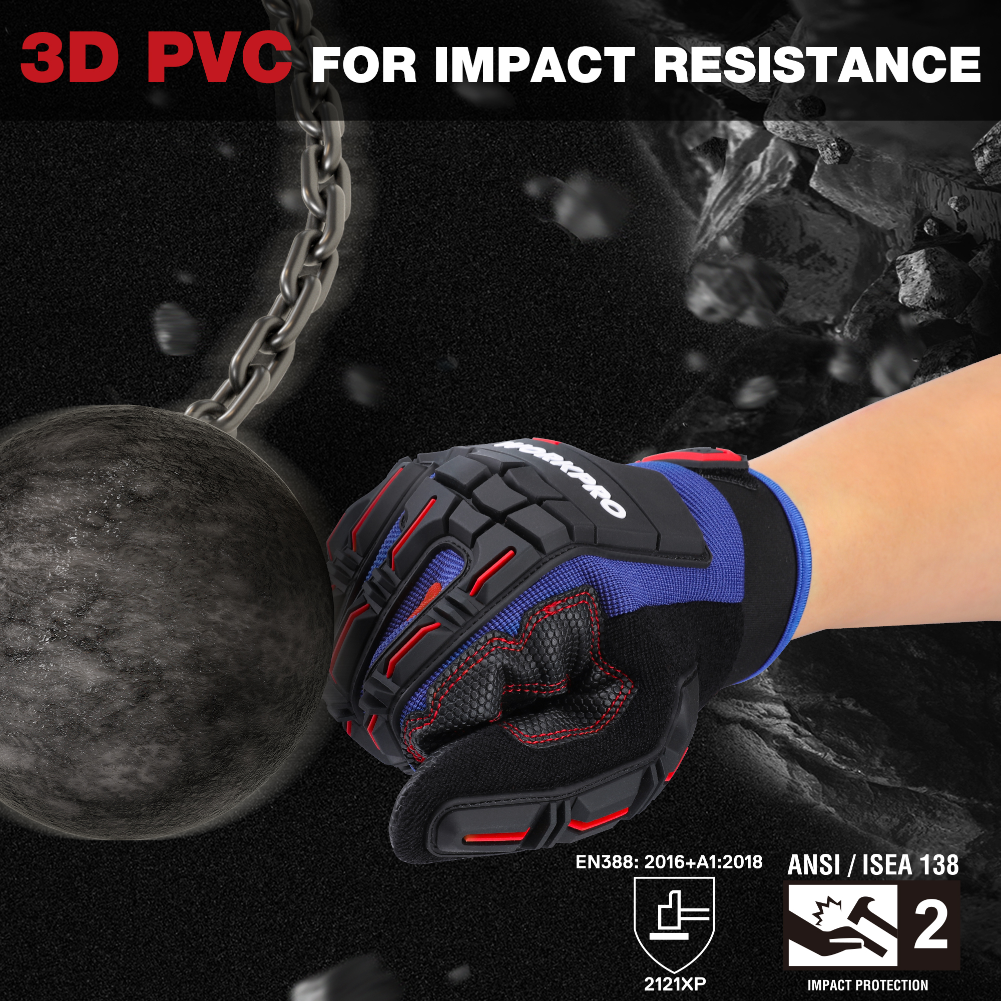 WORKPRO Heavy-duty Work Gloves - Work Glove Impact のレビューと価格