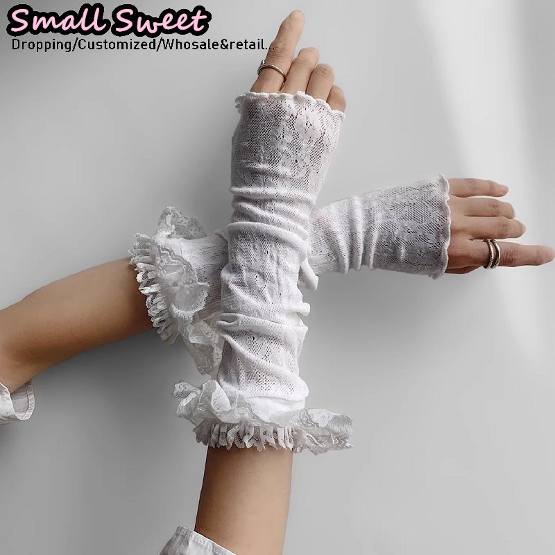 Women's Harajuku White Arm Sle - Fingerless Glove Knit のレビューと価格