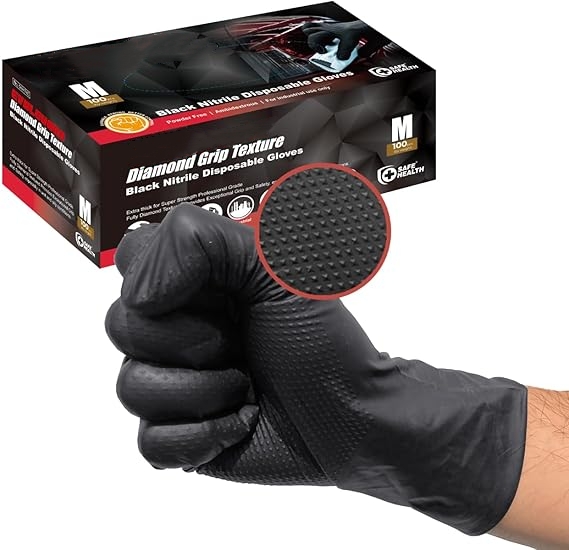 Black Nitrile Gloves Disposabl - Nitrile Mechanic Glove のレビューと価格