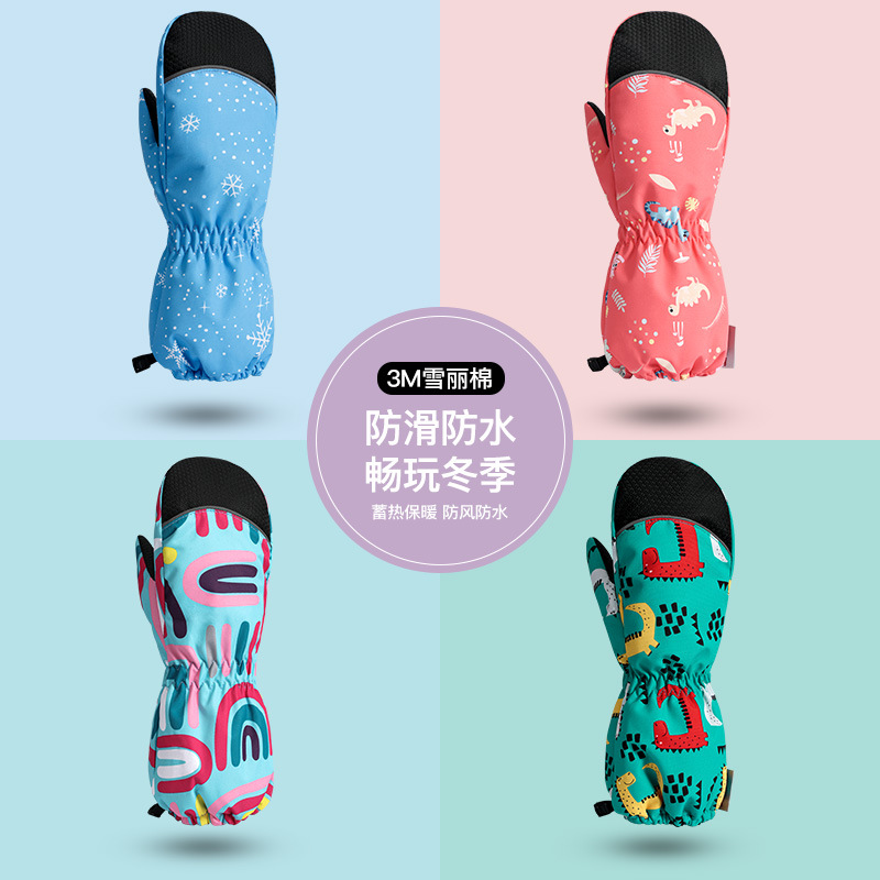 Kids Ski Gloves Winter Warm Wa - Ski Glove Waterproof のレビューと価格