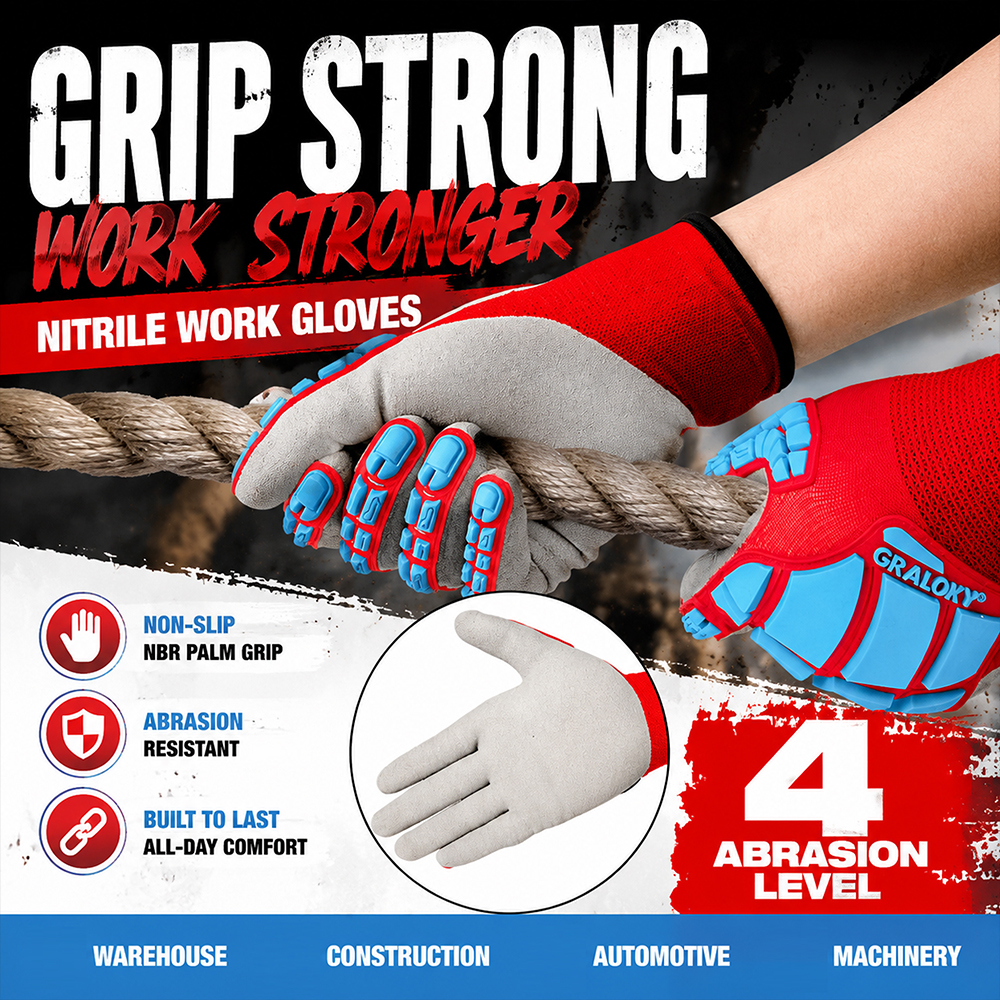 Anti-Impact Anti-Slip Nitrile  - Work Glove Impact のレビューと価格