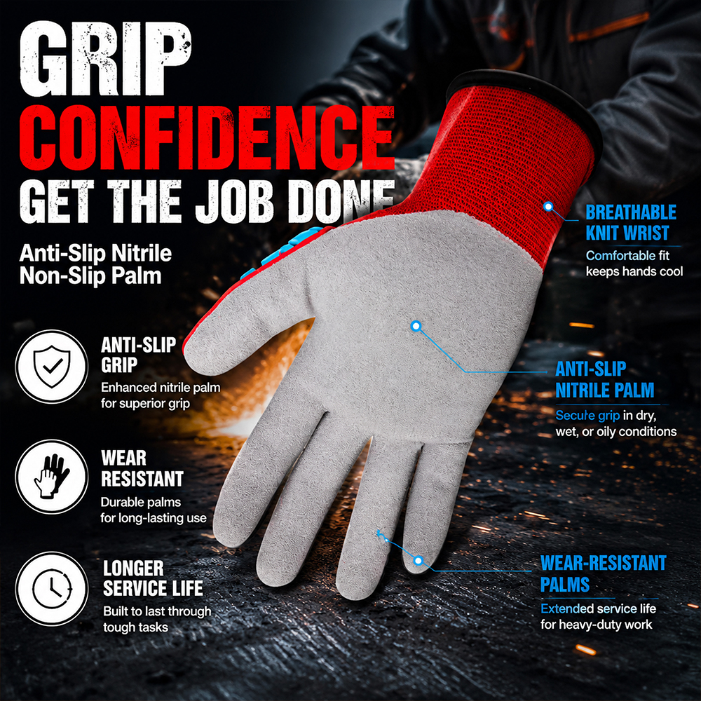 Anti-Impact Anti-Slip Nitrile  - Work Glove Impact のレビューと価格