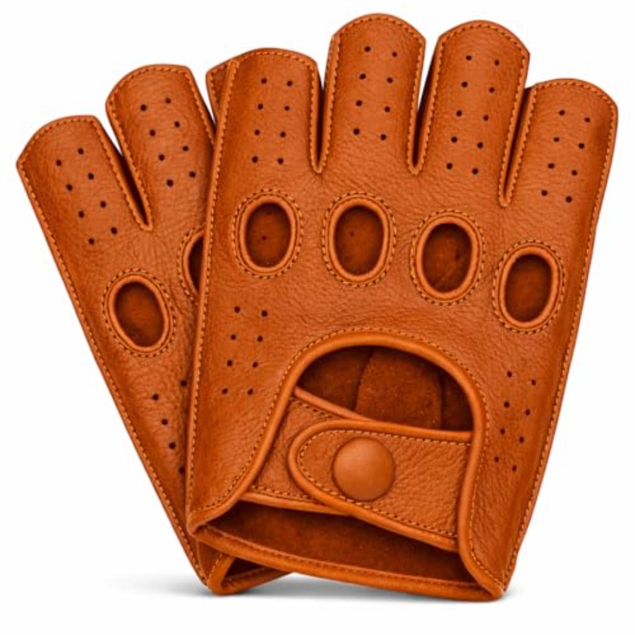 Mens fingerless leather drivin - Leather Driving Glove のレビューと価格