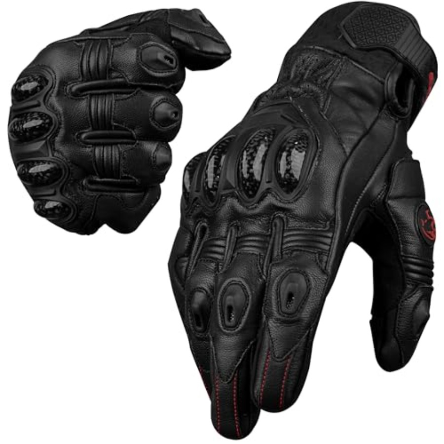 Leather Motorcycle Gloves for  - Motorcycle Glove Knuckle のレビューと価格
