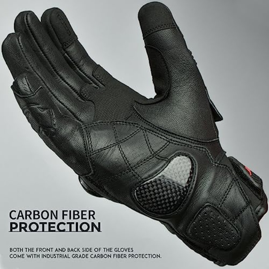 Leather Motorcycle Gloves for  - Motorcycle Glove Knuckle のレビューと価格