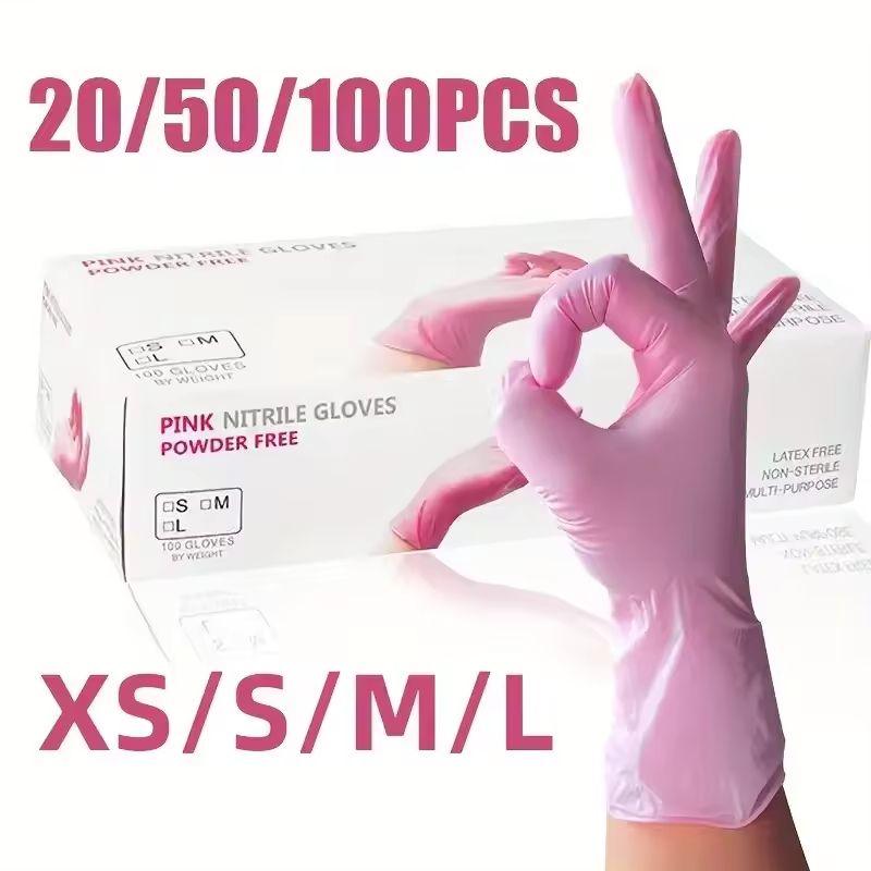 20/50/100PCS Pink Disposable G - Nitrile Mechanic Glove のレビューと価格