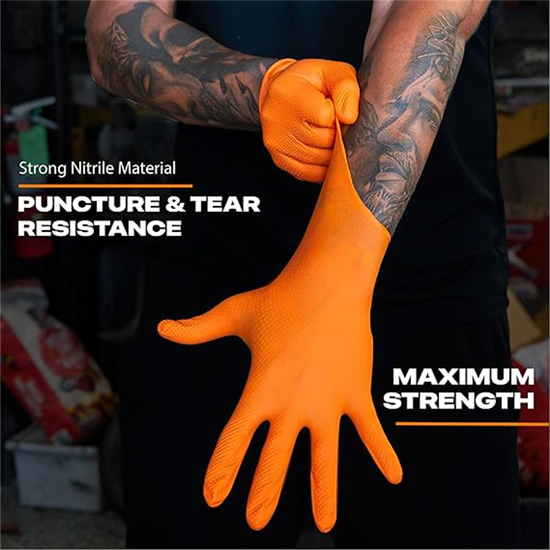 8mil Heavy Duty Industrial Ora - Nitrile Mechanic Glove のレビューと価格