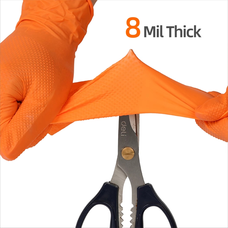 8mil Heavy Duty Industrial Ora - Nitrile Mechanic Glove のレビューと価格