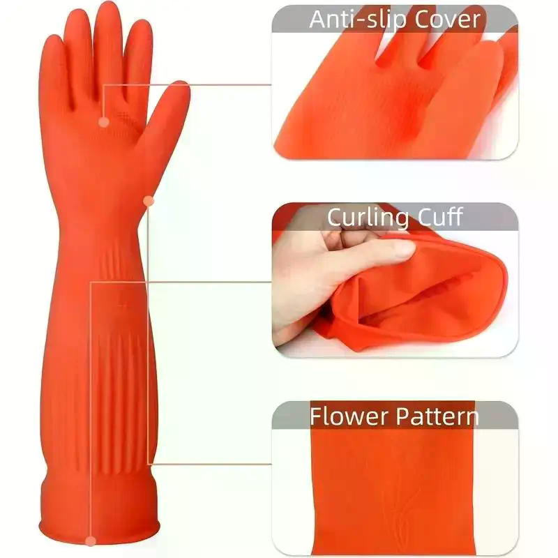 Long Reusable Rubber Dishwashi - Dish Glove Rubber のレビューと価格