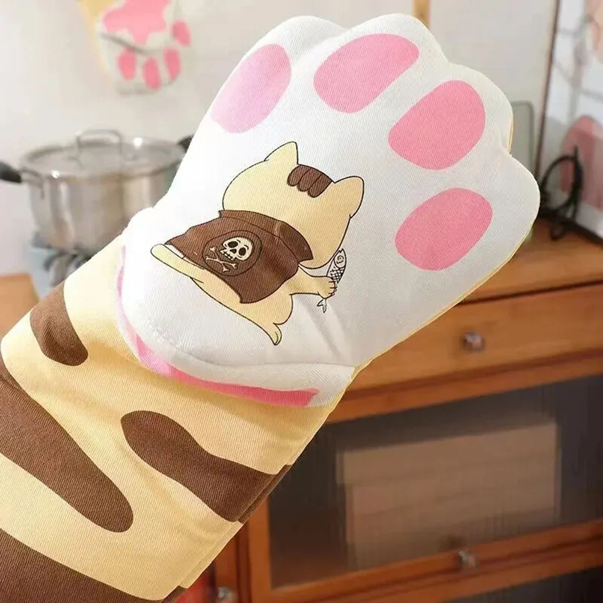 Microwave Long Cotton Gloves C - Oven Mitt Silicone のレビューと価格