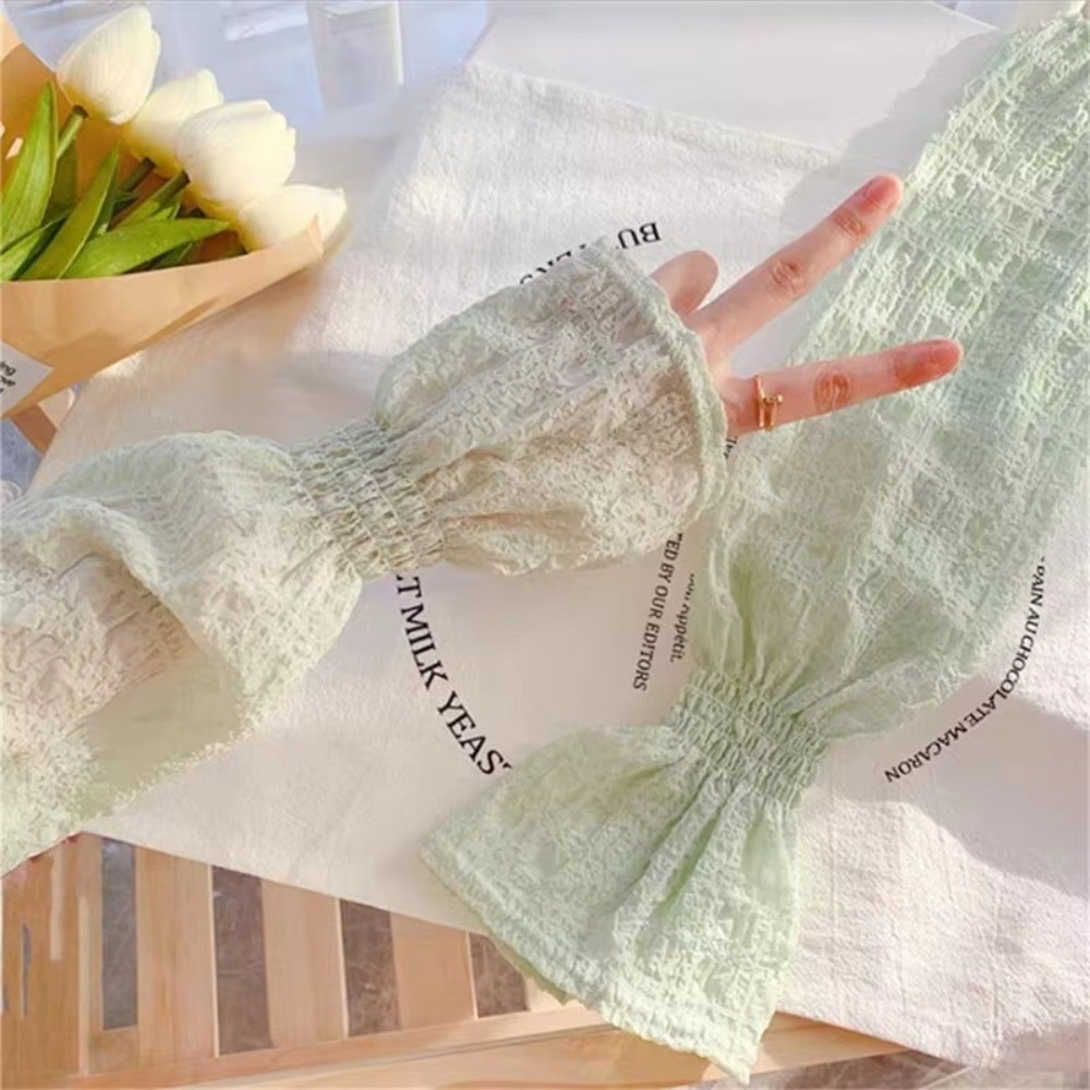 Summer Outdoor Lace Mesh Sun P - Fingerless Glove Knit のレビューと価格