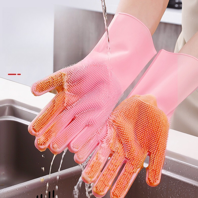 Silicone Dishwashing Gloves, M - Dish Glove Rubber のレビューと価格