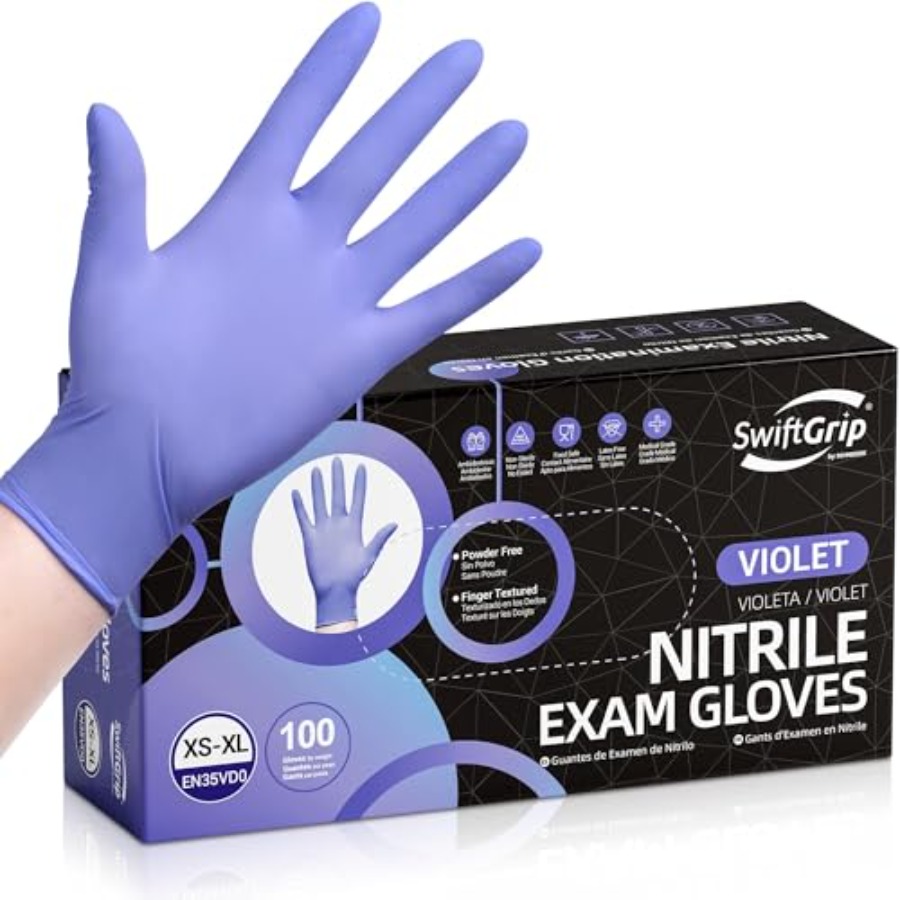 SwiftGrip Disposable Nitrile E - Exam Glove Nitrile のレビューと価格