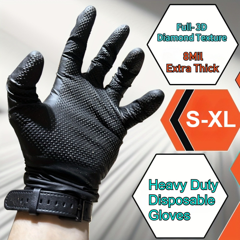 Extra Thick 8 Mil  Heavy Duty  - Nitrile Mechanic Glove のレビューと価格