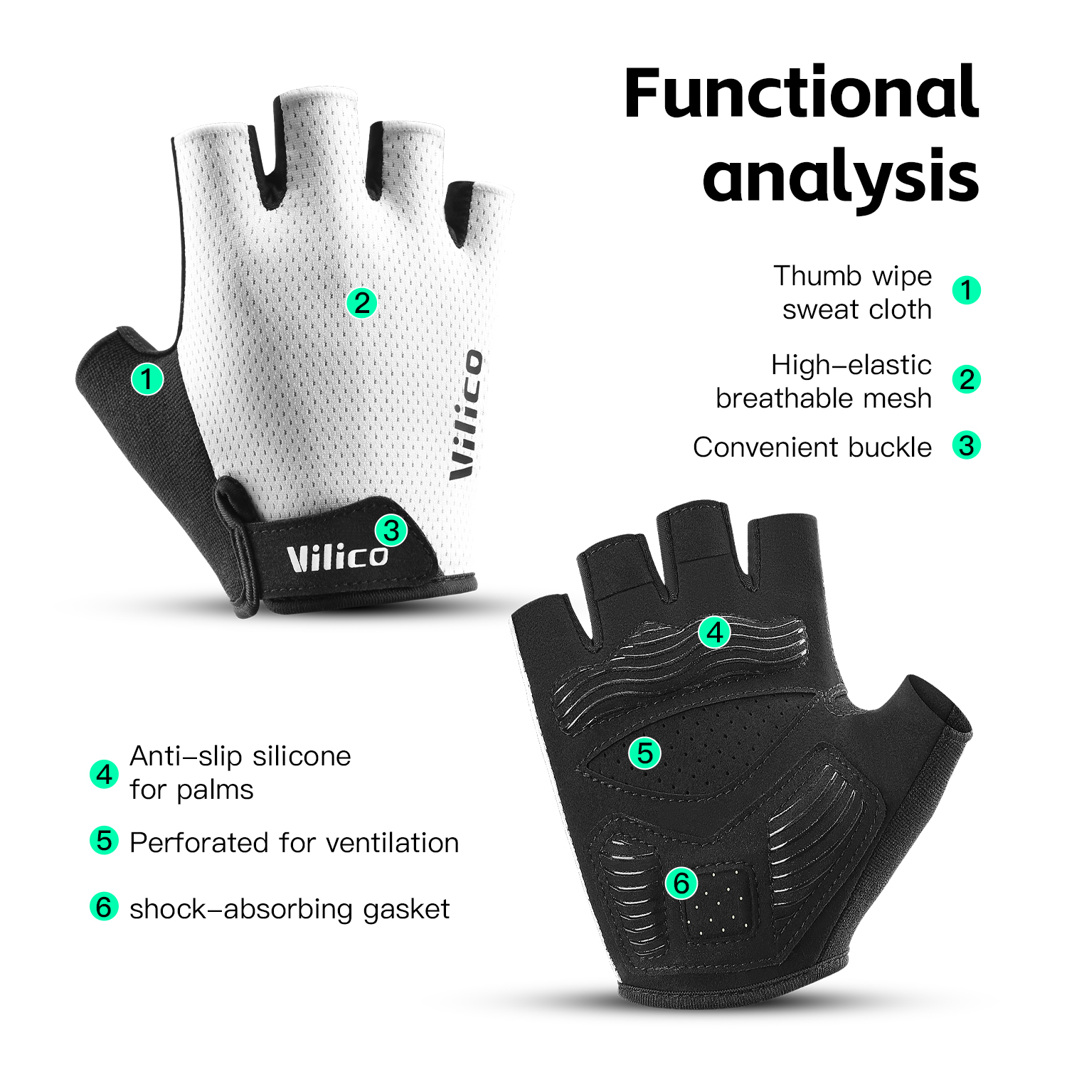 VILICO Breathable Half Finger  - Workout Glove Gym のレビューと価格