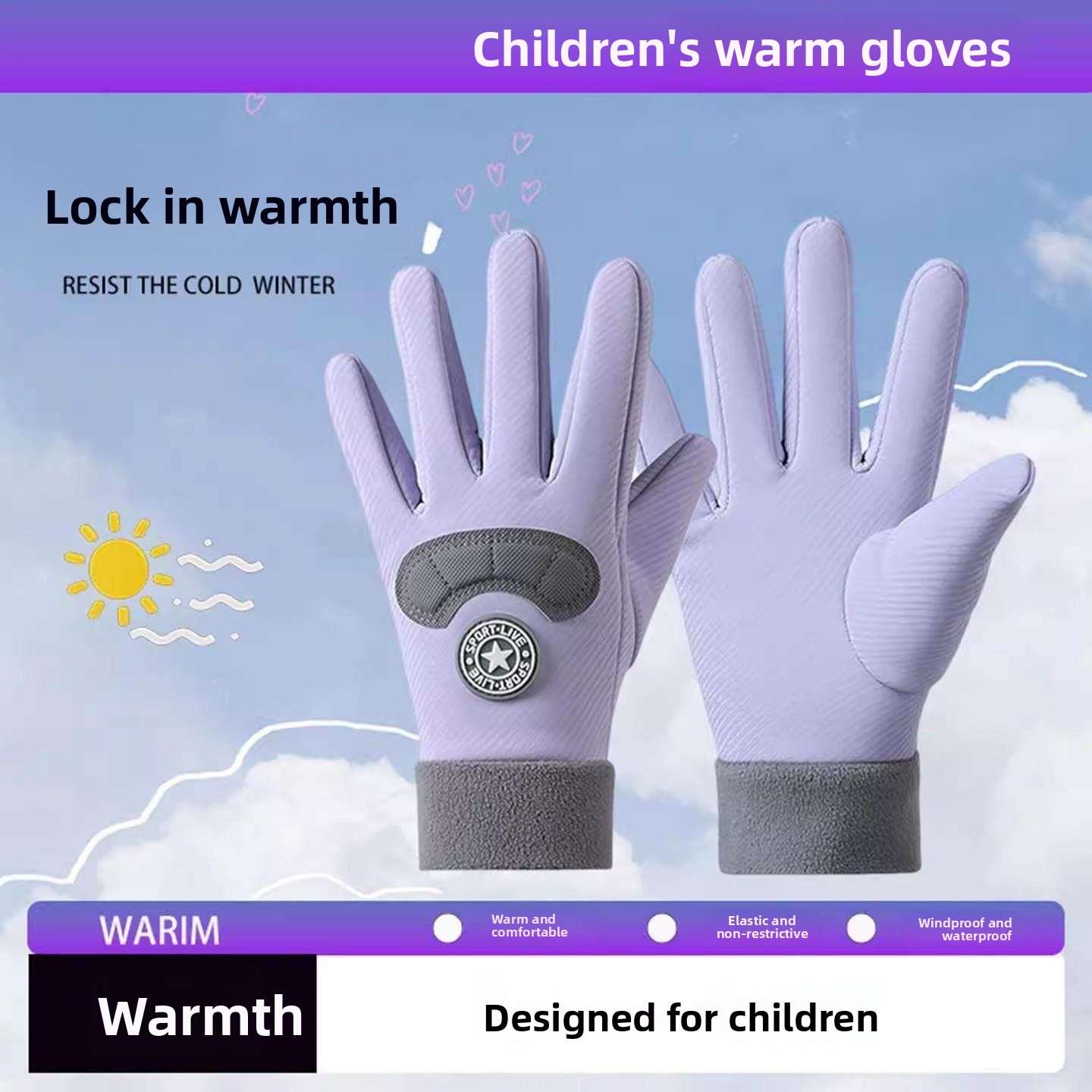 Children's Ski Gloves Winter W - Winter Glove Insulated のレビューと価格