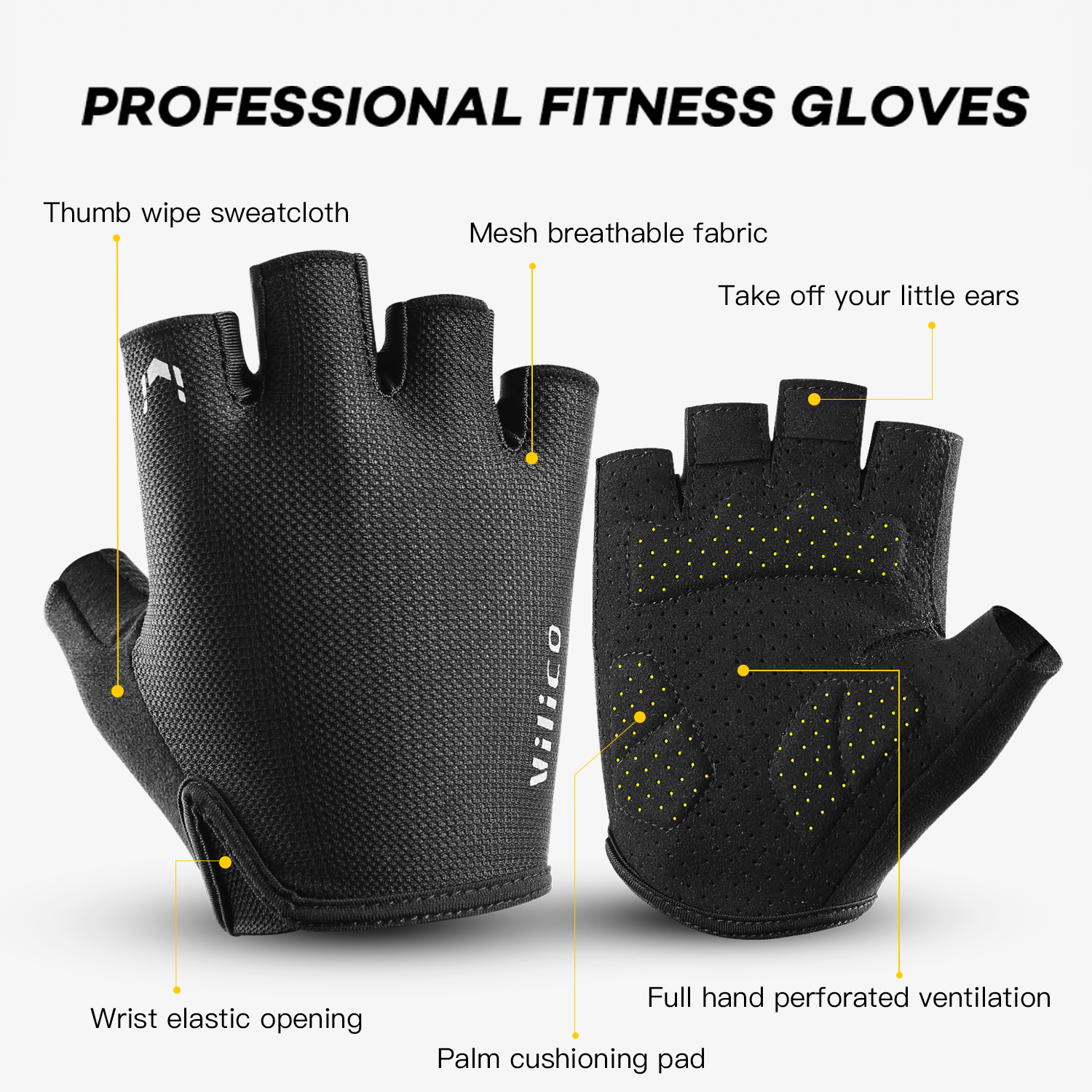 Vilico Sports Cycling Gloves H - Workout Glove Gym のレビューと価格