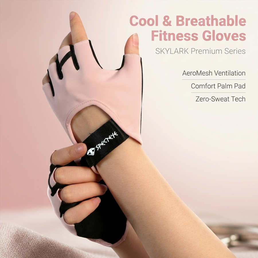 Women Pink Half Finger Fitness - Workout Glove Gym のレビューと価格