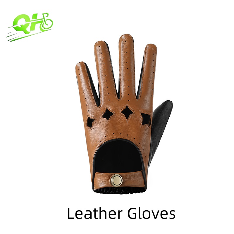 Men Leather Gloves Motorcycle  - Leather Driving Glove のレビューと価格