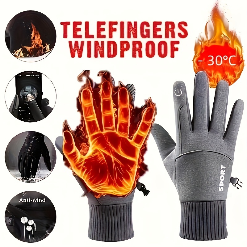 Winter Cycling Gloves Windproo - Ski Glove Waterproof のレビューと価格