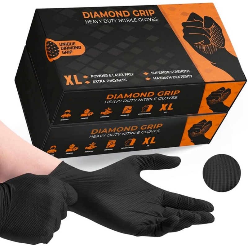 Black Heavy Duty Nitrile Dispo - Nitrile Mechanic Glove のレビューと価格