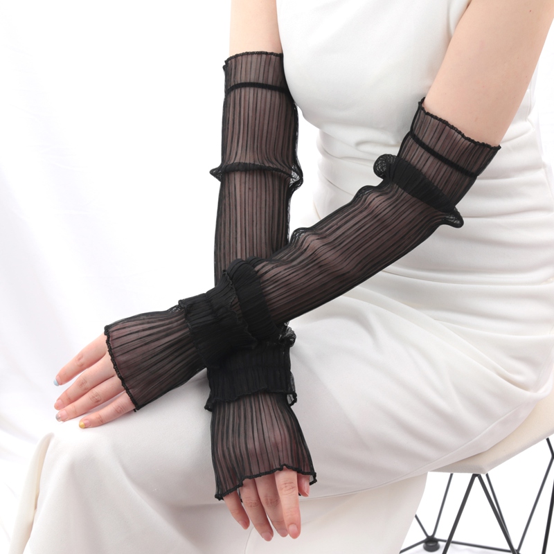 1 Pair Ice Silk Long Sleeves S - Fingerless Glove Knit のレビューと価格