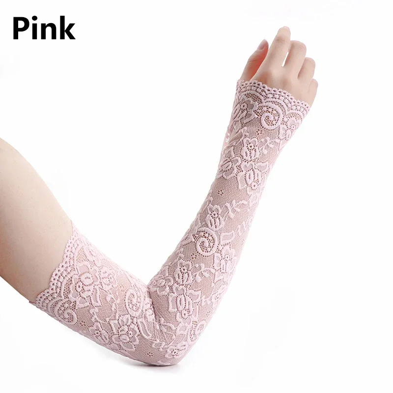 Summer Sunscreen Lace Arm Slee - Fingerless Glove Knit のレビューと価格