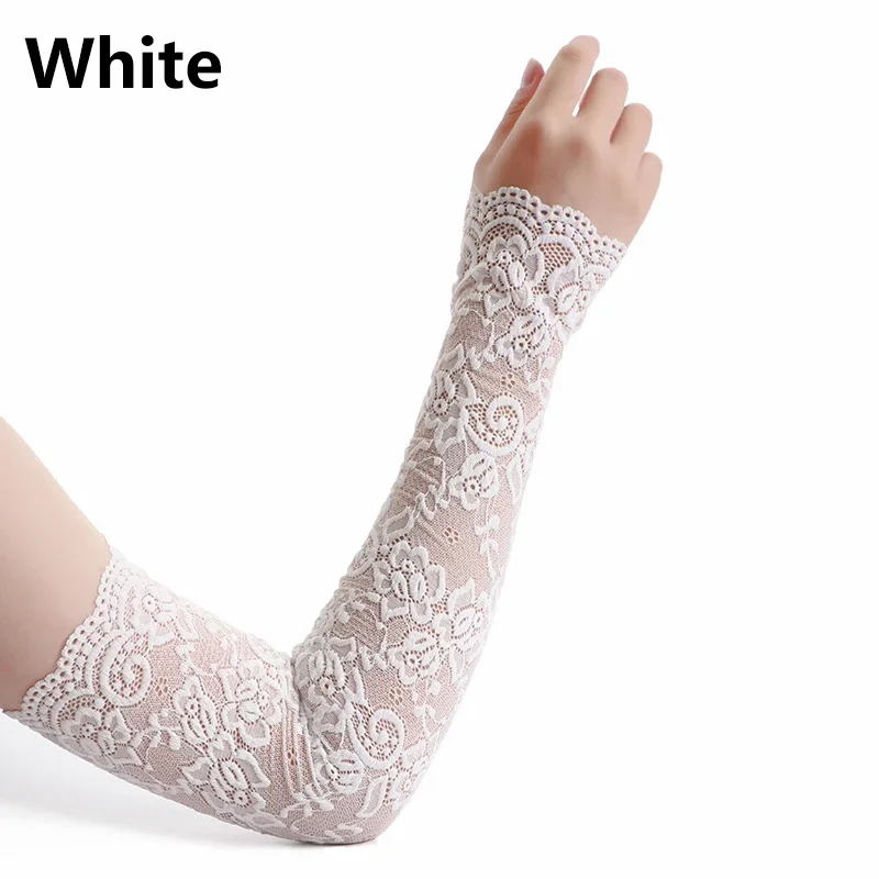 Summer Sunscreen Lace Arm Slee - Fingerless Glove Knit のレビューと価格