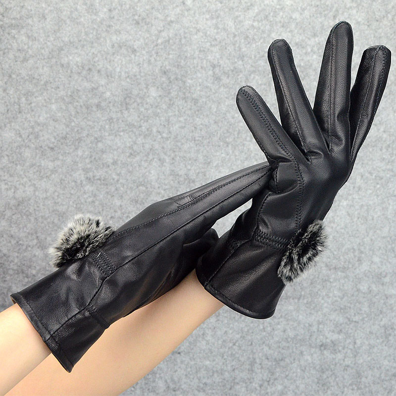 Women Winter Genuine Leather G - Wool Glove Lined のレビューと価格